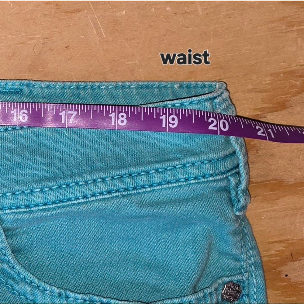 Silver Jeans Suki Teal Shorts Size 18 (JEA51) - Picture 5 of 10